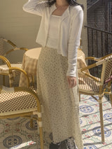 ディアスプリングフラワーバンディングロングスカート / Dear Spring Flower Banding Long Skirt (3 colors)