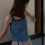 ストライプスリーブレス / STRIPE SLEEVELESS_BLUE