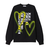 レターハートスプレースエットシャツ (3 color)
