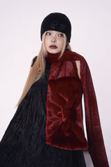 Ribbon Muffler_Wine Red