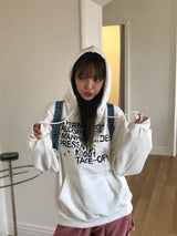 Poppy lettering hood T