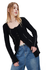 ラインニットカーディガン / LINE KNIT CARDIGAN
