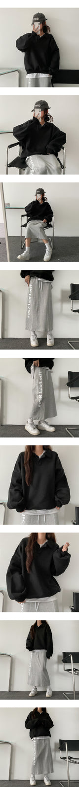 Rotis Teach Line Lettering Bendable Long Skirt