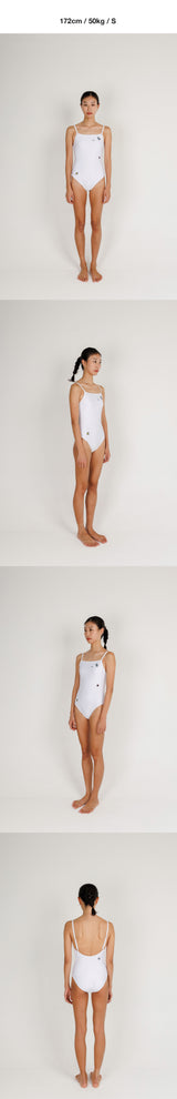 SWIM BASIC ONE-PIECE - CHARACTER WHITE
