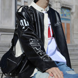 90S Biker Leather Jacket (2color)