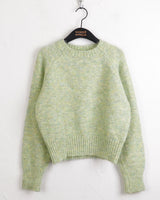 Adieu pastel gradation mix round long sleeve knit