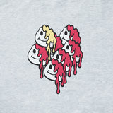 ハートプリンティングスウェット/HEART PRINTING SWEAT SHIRT-WHITE MELANGE