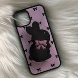 vintage black ribbon case (pink)