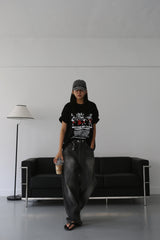 ゲールプリントオーバーフィットTシャツ