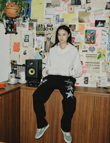 スターロゴプリントスウェットパンツ/STAR LOGO PRINTED SWEAT PANTS BLACK(CV2CFUPA01A)