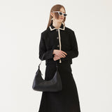 CURVED SHAPE BAG (BLACK) (6579671695478)