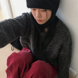 【8color】メイソンベーシックラウンドルーズフィット長袖ニット