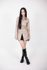 ビンテージスエードロングシャツ / VINTAGE SUEDE LONG SHIRT #BEIGE