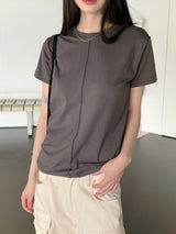モンクベーシックセンターインシジョン半袖Tシャツ / [MADE] Monk Basic Center Incision Short-Sleeve T-Shirt