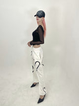 サマーウェーブメッシュトップ/432. Summer wave mesh top (bk, wh, pk)