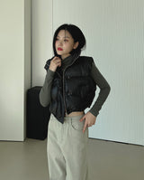 クロップパディドベスト/Crop Padded Best (4color)