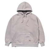 22スクレイプピグメントオーバーサイズヘビースウェットフーディ / 22 SCRAPE PIGMENT OVERSIZED HEAVY SWEAT HOODIE BEIGE / PURPLE / CHARCOAL