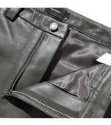 ラムスキンカーブラインパンツ/LAMSKIN CURVED LINE PANTS