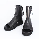 フロントジッパーバックレースアップサンダル / DAVID STONE FRONT ZIPPER BACK LACE UP SANDALS (original)