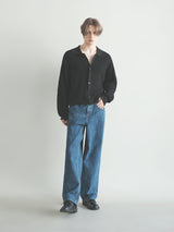 スロップワイドデニムパンツ / M198 SLOP WIDE DENIM PANTS_DEEP BLUE