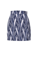 デニムジャカードスリットミニスカート/Denim jacquard slit mini skirts (navy)