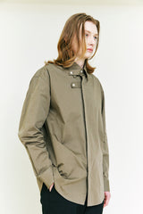 Collar Strap Shirt brown khaki (6683679588470)