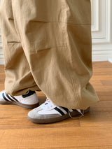 [UNISEX] Twal Balloon Pintuck Cotton Long Jogger Wide Pants