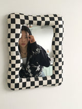Beorose jacquard pattern hooded knit zip-up