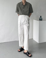 リネンバイオショートスリーブシャツ / UN275 Linen Bio Short-Sleeved Shirt (4 colors)
