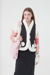チェリーファーパディングベスト / CHERRY FUR PADDING VEST [BLACK]
