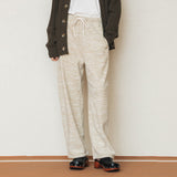 マーブルフリースバンディングパンツ/MARBLE FLEECE BANDING PANTS_CREAMY BEIGE