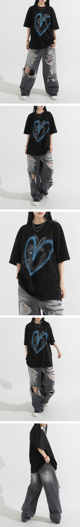 ラビットスプレーオーバーフィットTシャツ