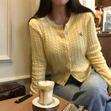 [BELLIDE MADE] 6color, memory cable round cardigan