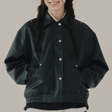 ビーガンレザーバイカージャケット / VEGAN LEATHER BIKER JACKET_BLACK