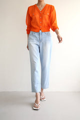 ハニーボーイ・ジーンズ／クロップストレートデニムパンツ / HONEYBOY JEANS / CROP STRAIGHT DENIM PANTS