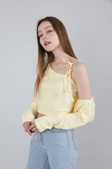 セット リボンノースリーブ&ボレロ / SET Ribbon Sleeveless Bolero Yellow
