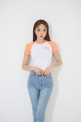 NNYラグランクロップTシャツ/TOP(9246) NNY Nagran Crop Tee