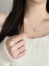 ミニグローイングハートネックレス / Mini Glowing Heart Necklace / 2 color