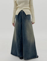 ビンテージデニムマクシスカート / Vintage Denim Maxi Skirt (Banding)