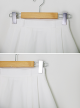 Natural Pleated Midi Skirt (2color)