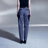 カットアウトデニムパンツ / GRAY CUT OUT DENIM PANTS