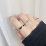 ブラックチェーンリングセット / Black chain ring set (7 set)