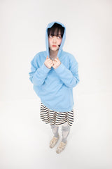 DIVIDED short hoodie_sky blue