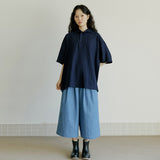 ハーフヘンリーネックシャツ / unisex half henlyneck shirts navy