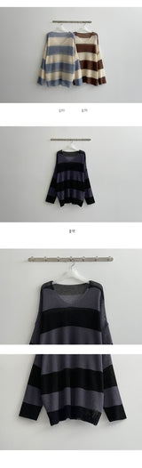 ポージングユニットプライスVネックロングスリーブニット / Posing unit price V-neck Long-sleeved knitwear
