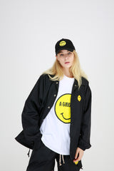 SMILE LOGO BALLCAP (BLACK) (6699085496438)