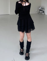 バレリーナカンカンシフォンスカート / ballerina cancan chiffon skirt