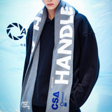 [UNISEX] Printed Fleece-Back Jersey Scarf (BEIGE) (6655768330358)