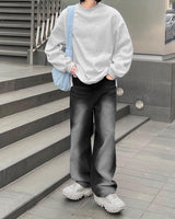 ブラッシュワイドジーンズ / Brush Black Wide Jeans