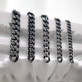 ブラック ライン チェーン ネックレス / [BLESSEDBULLET]black line  chain necklace_blacksilver_11mm/8mm/6mm